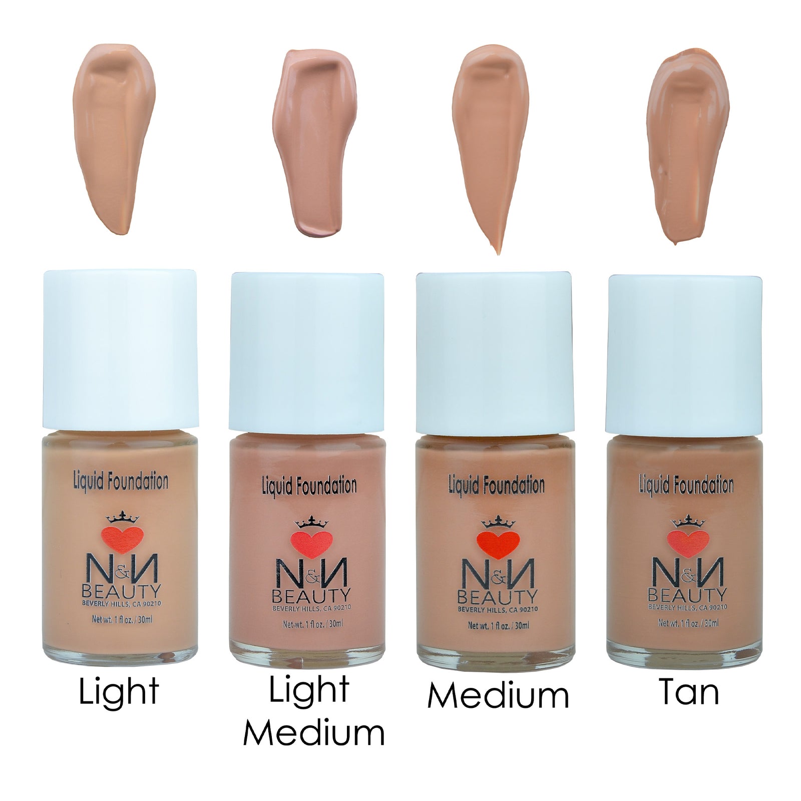 4pc - Liquid Foundation Collection – Naughty & Nice Beauty
